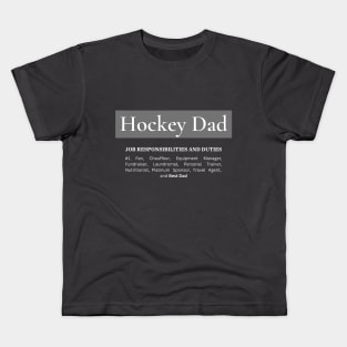 Hockey Dad Responsibilities (Dark) Kids T-Shirt